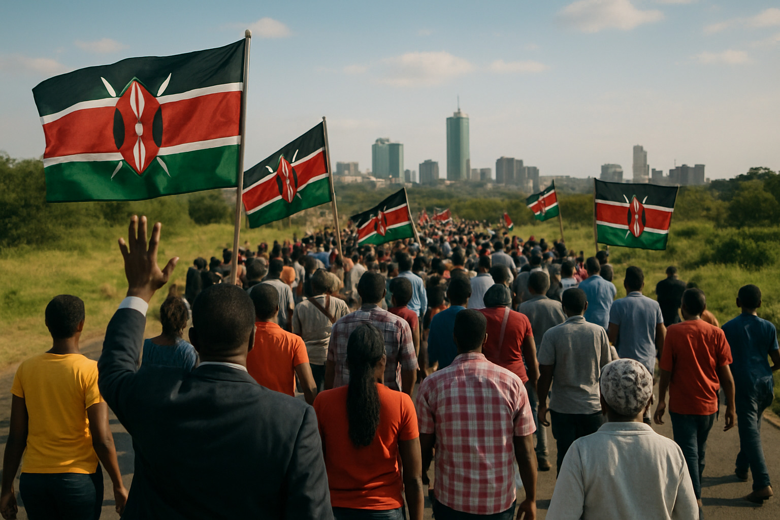 Msingi wa Utaifa Party supporters